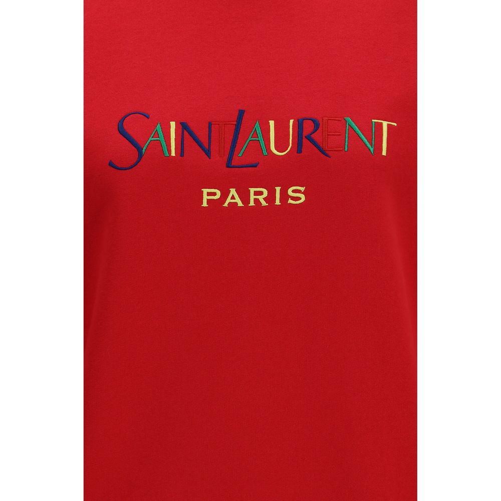 Sweatshirt by Saint Laurent for women in cotton multicolor features an provocated silhouette, detailed with a provocated and a refined for a sophisticated aesthetic.