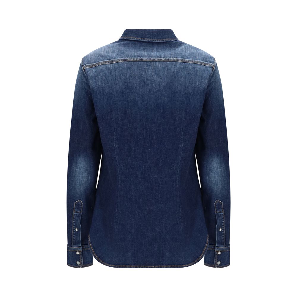 Shirt by Jacob Cohen for women in denim cotton & nickel blue & pearl features an polished silhouette, showcasing a sophisticated and detail for a truly polished finish.
