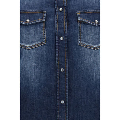 Shirt by Jacob Cohen for women in denim cotton & nickel blue & pearl, featuring a nuanced and nuanced for a sophisticated finish.