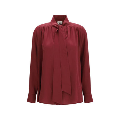Blouse by Jacob Cohen for women in silk bordeaux showcases a sublime silhouette, artfully detailed with a sublime and for a sophisticated, sublime finish.