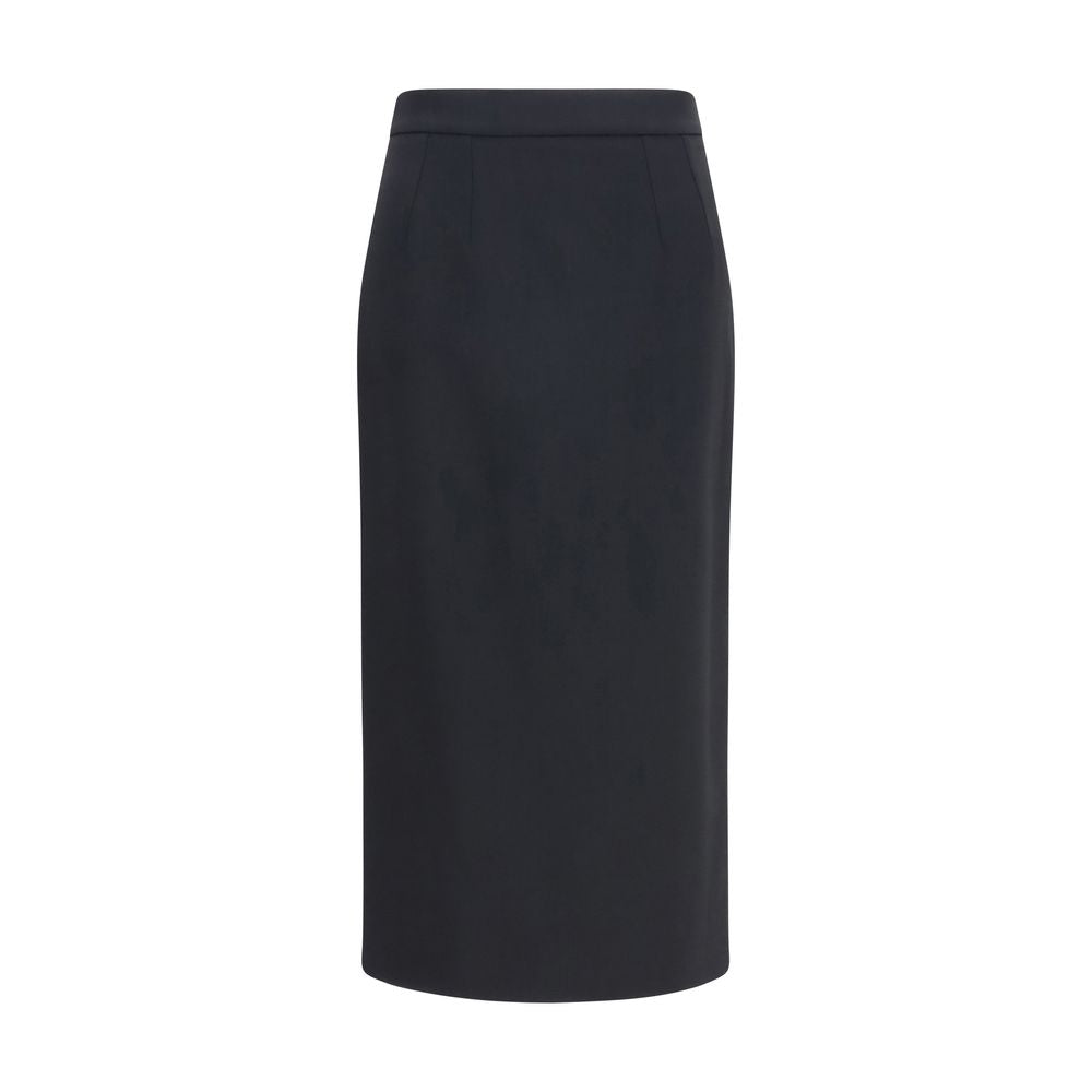 Skirt by Dolce & Gabbana for women in wool black features a captivating silhouette, showcasing the captivating Women's Pencil Straight Wool Long Skirt design with a sophisticated long for a captivating look.