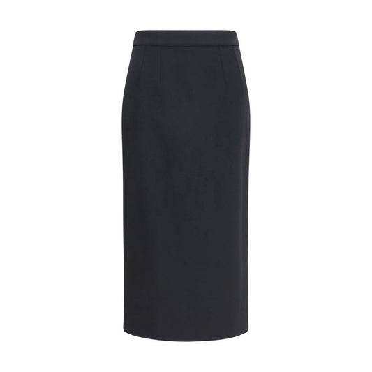 Skirt by Dolce & Gabbana for women in wool black features a captivating silhouette, showcasing the captivating Women's Pencil Straight Wool Long Skirt design with a sophisticated long for a captivating look.