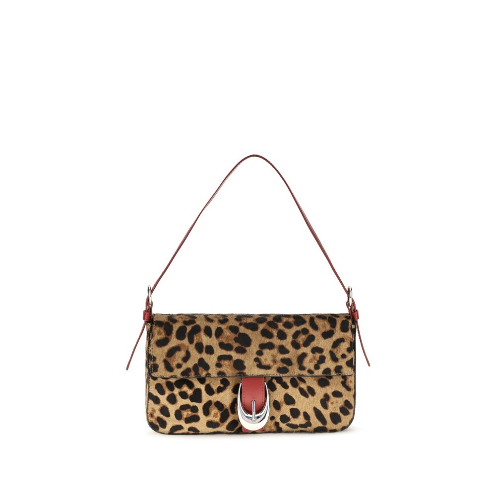 Shoulder Bag by Staud for women in bos taurus calf leather beige, silver, leopard-print & patterned features a enviable silhouette, showcasing a secure , ample , and enviable shoulder-strap & adjustable-strap for a enviable finish.