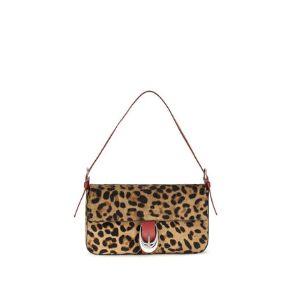 Shoulder Bag by Staud for women in bos taurus calf leather beige, silver, leopard-print & patterned features a enviable silhouette, showcasing a secure , ample , and enviable shoulder-strap & adjustable-strap for a enviable finish.