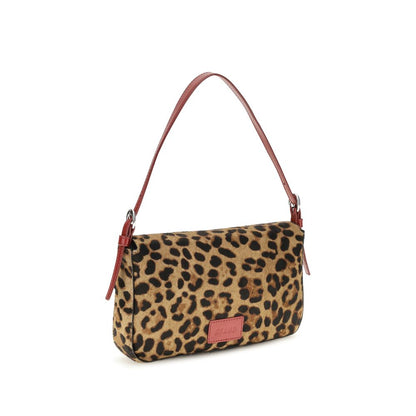 Shoulder Bag by Staud for women in bos taurus calf leather beige, silver, leopard-print & patterned presents a versatile silhouette, showcasing a secure and versatile with versatile shoulder-strap & adjustable-strap for a sophisticated look.