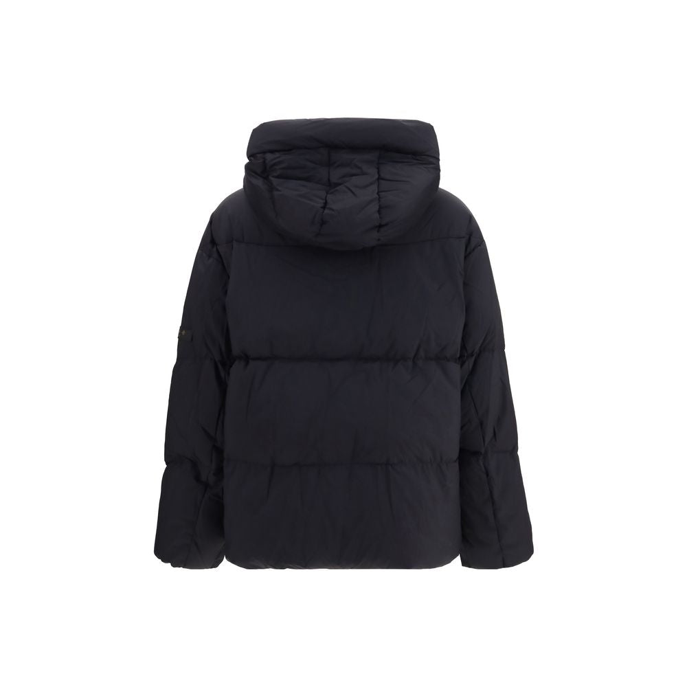 Hooded Puffer Jacket by Tatras for women in nylon & goose down black & signature features an on trend silhouette, showcasing refined pockets, hooded & insulated and a sophisticated hooded neckline for a truly on trend finish.