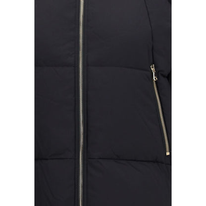 Hooded Puffer Jacket by Tatras for women in nylon & goose down black & signature features an contemporary silhouette, showcasing a sophisticated and contemporary pockets, hooded & insulated for a truly refined look.