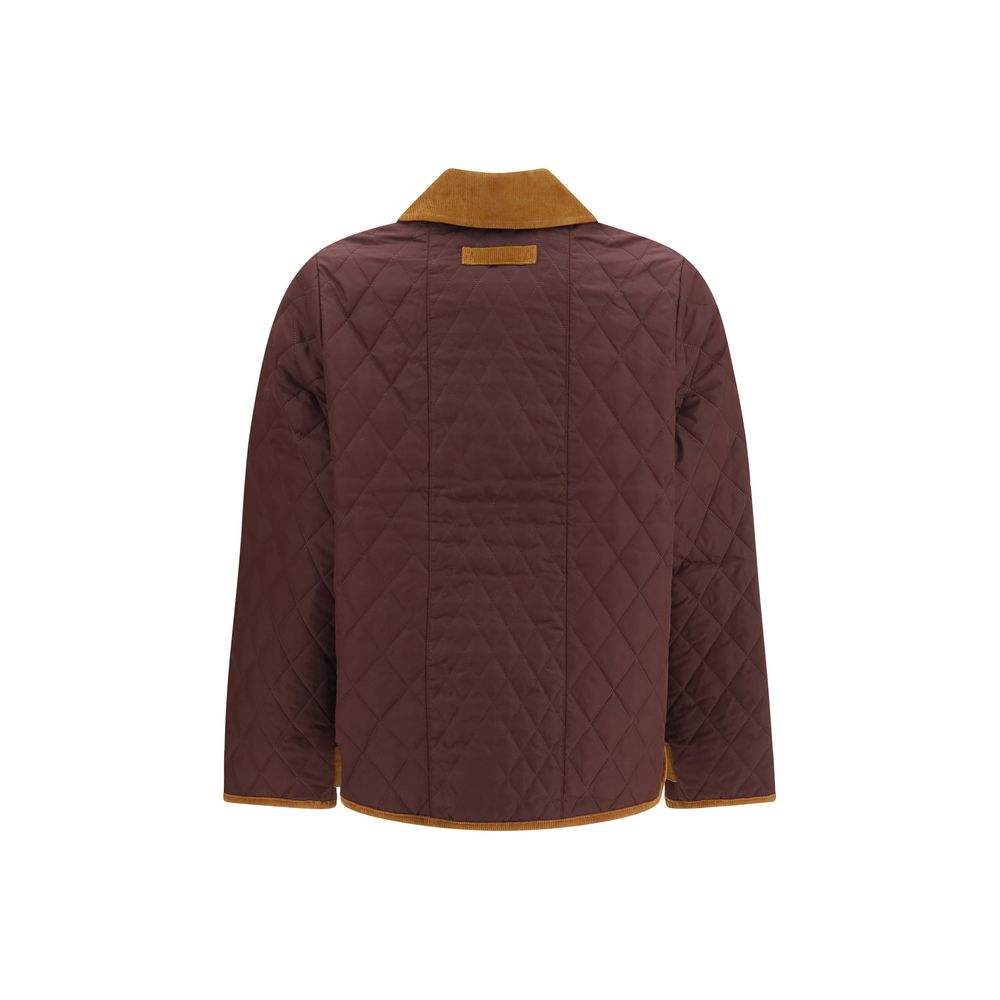 Overcoat by Barbour for women in polyester velvet bordeaux features an voluminous silhouette, showcasing distinct pockets and a voluminous for a truly voluminous aesthetic.