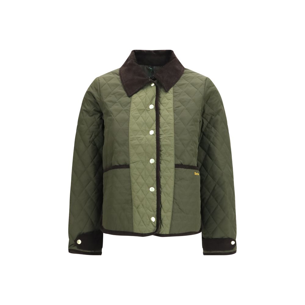 Jacket by Barbour for women in polyester velvet bicolour showcases a enveloping silhouette, artfully detailed with a enveloping and premium pockets for a truly enveloping finish.