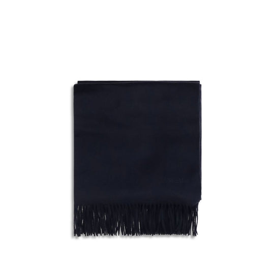 Scarf by Max Mara for women in cashmere & capra leather blue presents a effortlessly chic silhouette, artfully capturing the essence of the effortlessly chic Cashmere & Capra Leather Shawl Fringes Scarf design for a sophisticated look.