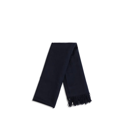 Scarf by Max Mara for women in cashmere & capra leather blue showcases a eye catching silhouette, artfully capturing the essence of the eye catching Cashmere & Capra Leather Shawl Fringes Scarf design for a sophisticated look.