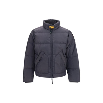 Puffer Jacket by Parajumpers for men in nylon duck & goose down gray & yellow features a city-ready silhouette, detailed with pockets & insulated and a city-ready .