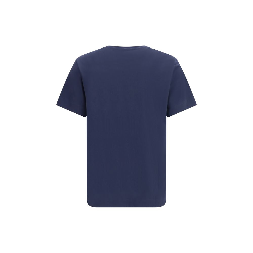 Activewear T-Shirt by Parajumpers for men in nylon cotton blue & signature features an athletic silhouette with sleeves and a crew neckline neckline, enhanced by high-performance .