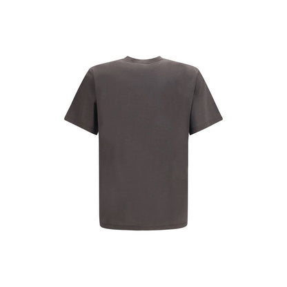 T-Shirt by Saint Laurent for men in cotton & silk brown features an on trend silhouette, perfectly showcasing a on trend and crew neckline for an elevated aesthetic.