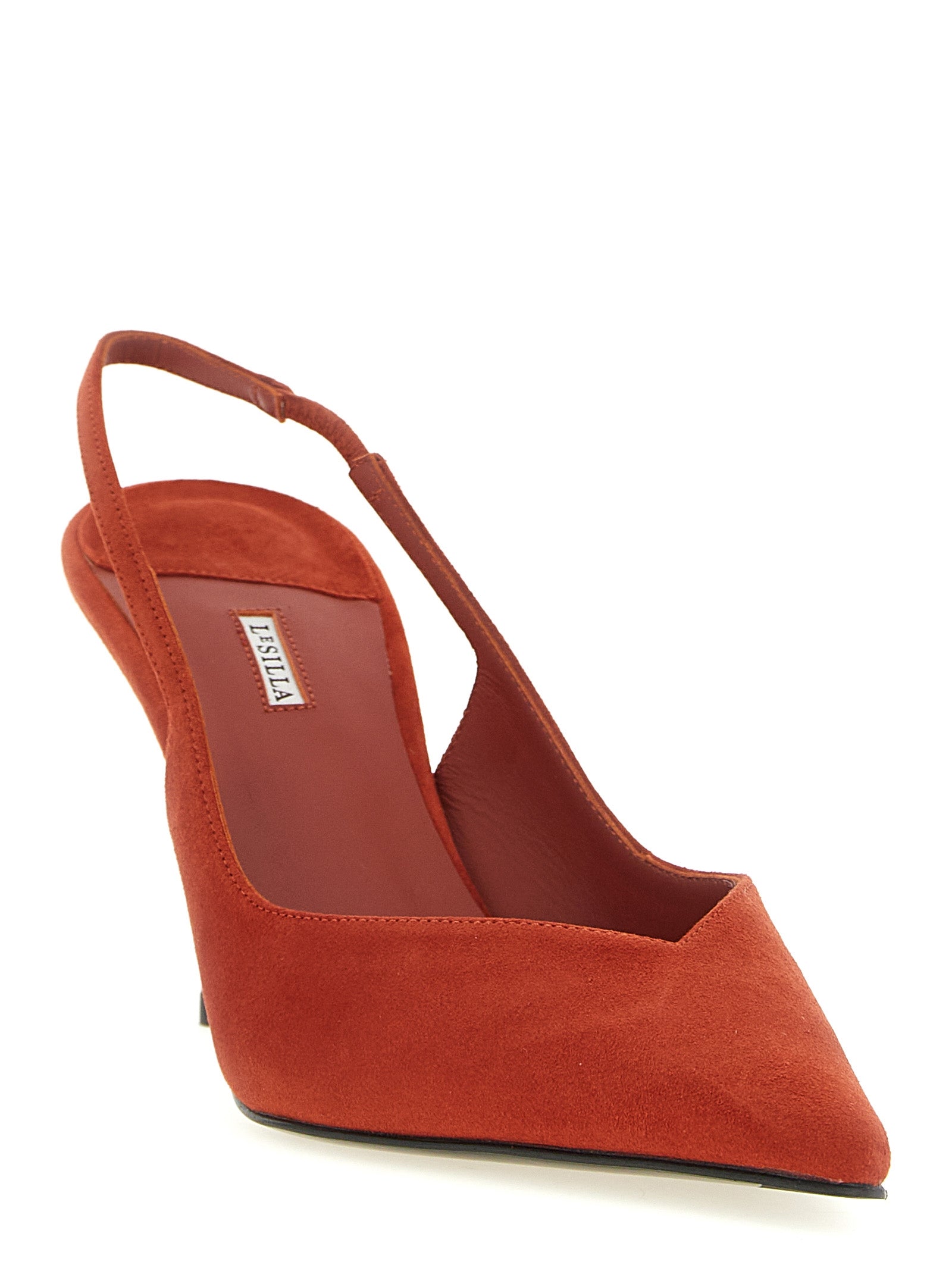High-Heel Stiletto Slingback Pumps Heels by LE SILLA for women in suede lambskin leather blue showcases a exquisite silhouette, perfectly accentuating Women's Suede Lambskin Leather High-Heel Stiletto Slingback Pumps Heels with a exquisite stiletto high-heel and exquisite .
