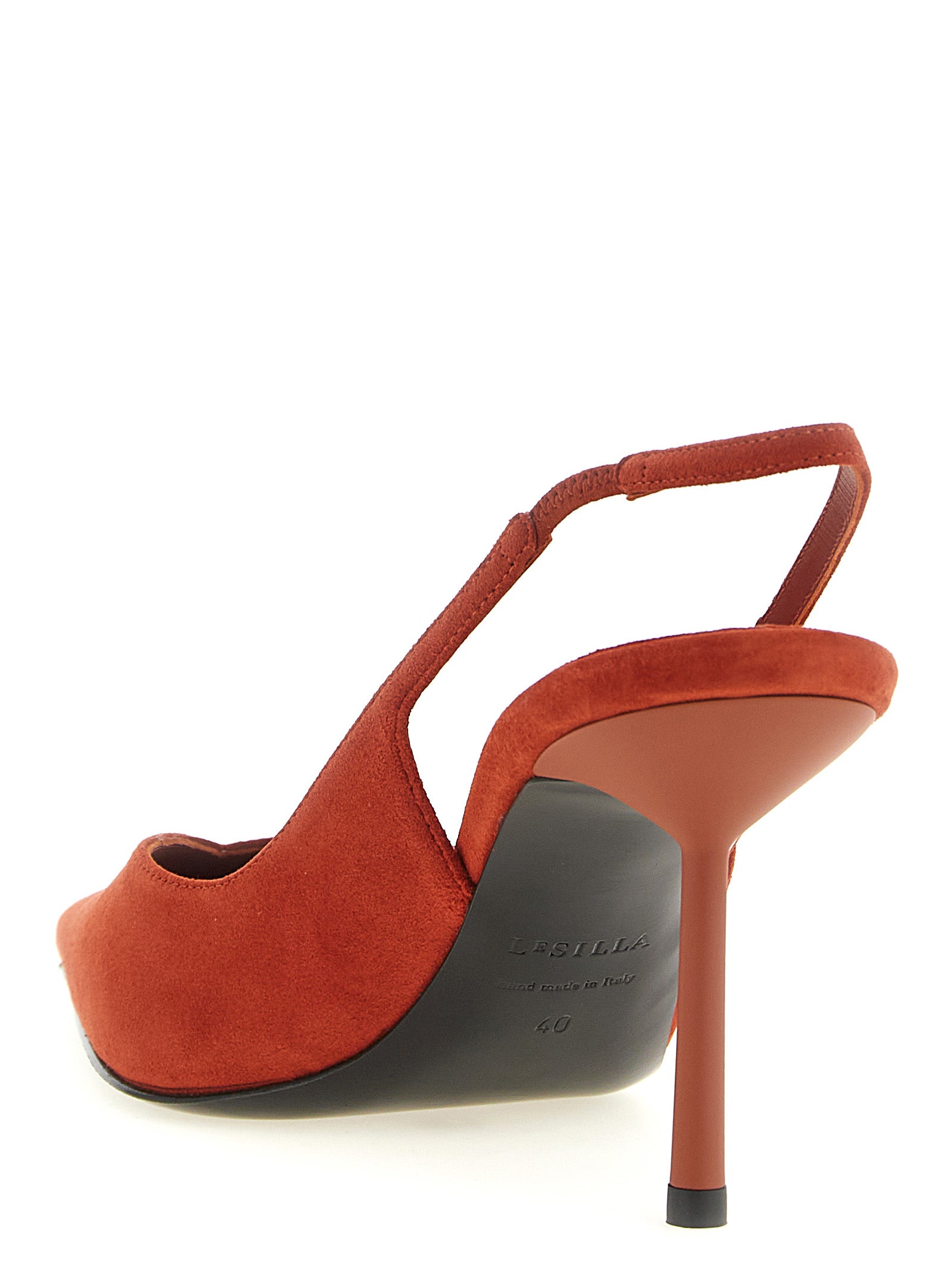 High-Heel Stiletto Slingback Pumps Heels by LE SILLA for women in suede lambskin leather blue features an effortlessly chic silhouette from the Women's Suede Lambskin Leather High-Heel Stiletto Slingback Pumps Heels collection, showcasing a stiletto high-heel and effortlessly chic for a effortlessly chic look.