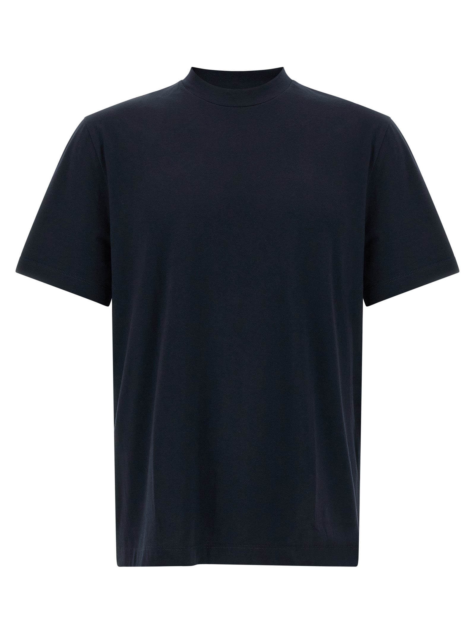 T-Shirt by Brioni for men in cotton navy & signature features an edgy silhouette, meticulously detailed with a sophisticated short-sleeve and round neckline for a truly edgy finish.