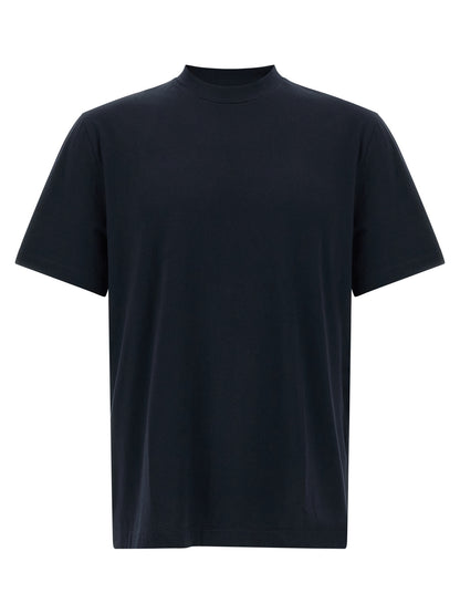 T-Shirt by Brioni for men in cotton navy & signature features an edgy silhouette, meticulously detailed with a sophisticated short-sleeve and round neckline for a truly edgy finish.