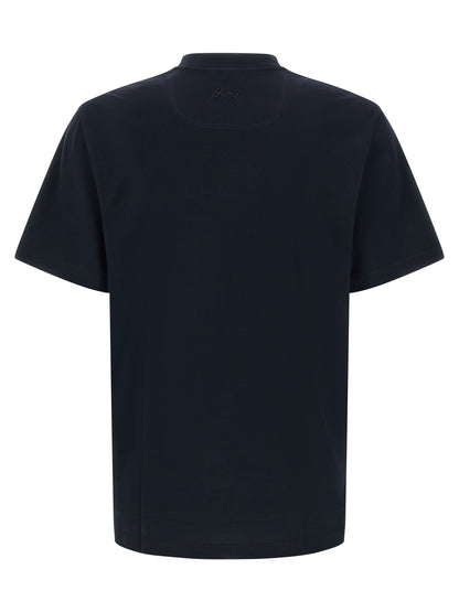 T-Shirt by Brioni for men in cotton navy & signature features an on trend silhouette, perfectly showcasing a on trend and round neckline for an elevated aesthetic.