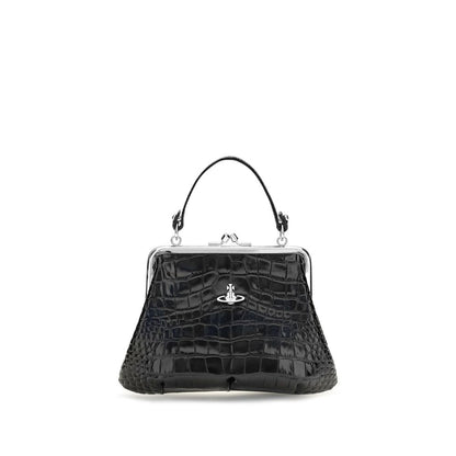 Vivienne Westwood Granny Orb Polyurethane & Bos Taurus Calf Leather Frame Shoulder Bag - Black