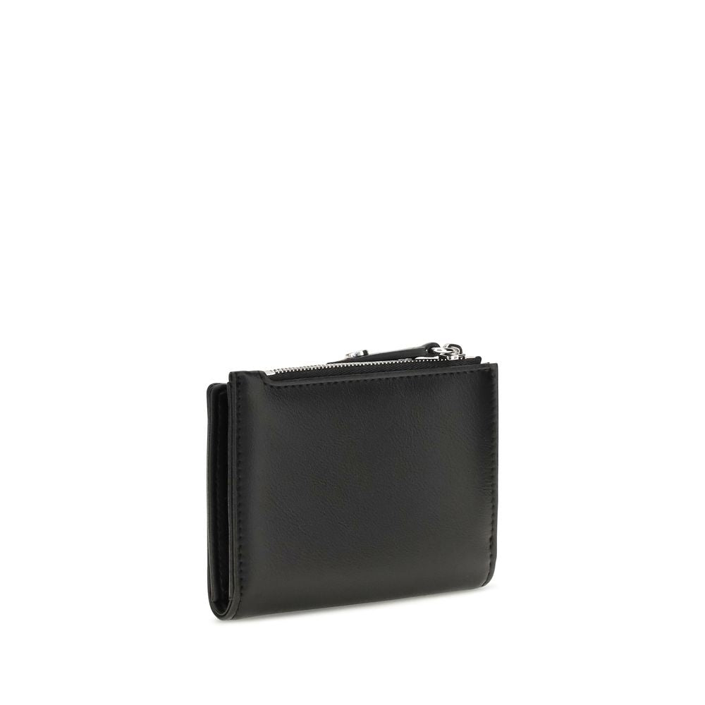 Cardholder Wallet by Vivienne Westwood for women in bos taurus calf leather black & silver features a sleek silhouette, showcasing the sleek Bos Taurus Calf Leather Cardholder Wallet design with sophisticated card-organization compact-design for a premium look.