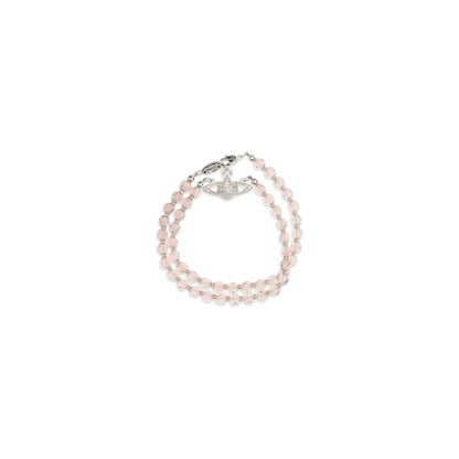 Necklace by Vivienne Westwood for women in stretch cotton multicolor & silver showcases a dynamic silhouette, artfully highlighting the beaded choker pendant necklace design from the Orb Women's Silver Brass & Crystal Necklace collection for a dynamic aesthetic.
