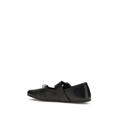 Ballet Flat Shoes by Vivienne Westwood for women in bos taurus calf leather animal, black, silver & signature features an statuesque silhouette from the Alice Women's Bos Taurus Calf Leather Ballet Flat Shoes collection, showcasing a and a statuesque for a statuesque look.