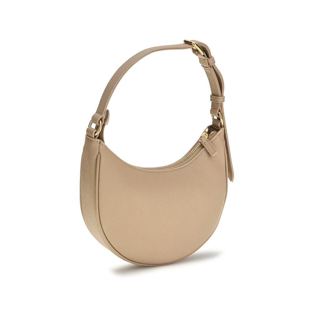 Mini Shoulder Hobo Bag by Valentino Garavani for women in bos taurus calfskin & lambskin leather beige & signature features a effortless sophistication silhouette, secured by a zipper with ample cardholder and versatile shoulder-strap, adjustable-strap & handle for a effortless sophistication finish.