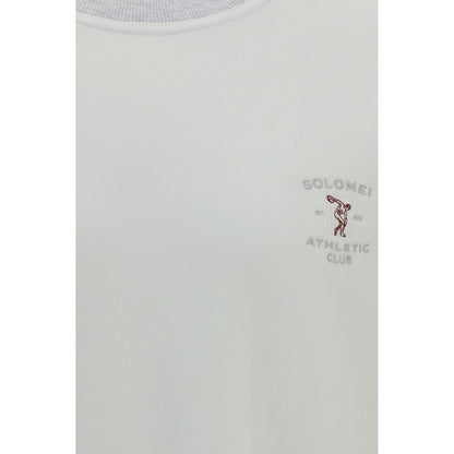 Sweatshirt by Brunello Cucinelli for men in cotton white features an magnificent silhouette, showcasing a sophisticated and detail for a truly magnificent finish.