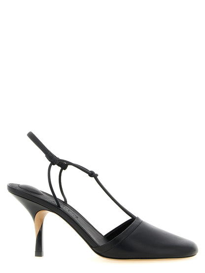 High-Heel Sandals Pumps Heels by Jacquemus for women in lambskin leather black features a effortless chic silhouette, showcasing the Women's Lambskin Leather High-Heel Sandals Pumps Heels design with a effortless chic high-heel and for a effortless chic finish.