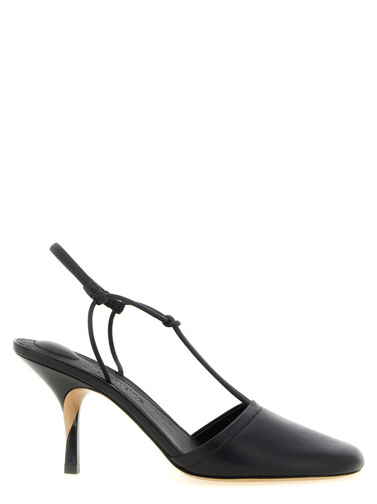 High-Heel Sandals Pumps Heels by Jacquemus for women in lambskin leather black features a effortless chic silhouette, showcasing the Women's Lambskin Leather High-Heel Sandals Pumps Heels design with a effortless chic high-heel and for a effortless chic finish.