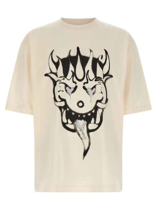 T-Shirt by Y-3 for men in cotton white, signature & print features an edgy silhouette, meticulously detailed with a sophisticated and crew neckline for a truly edgy finish.