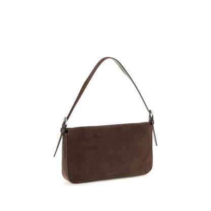 Shoulder Bag by Staud for women in bos taurus calf leather brown & silver features a enviable silhouette, showcasing a secure buckle, ample , and enviable shoulder-strap & adjustable-strap for a enviable finish.