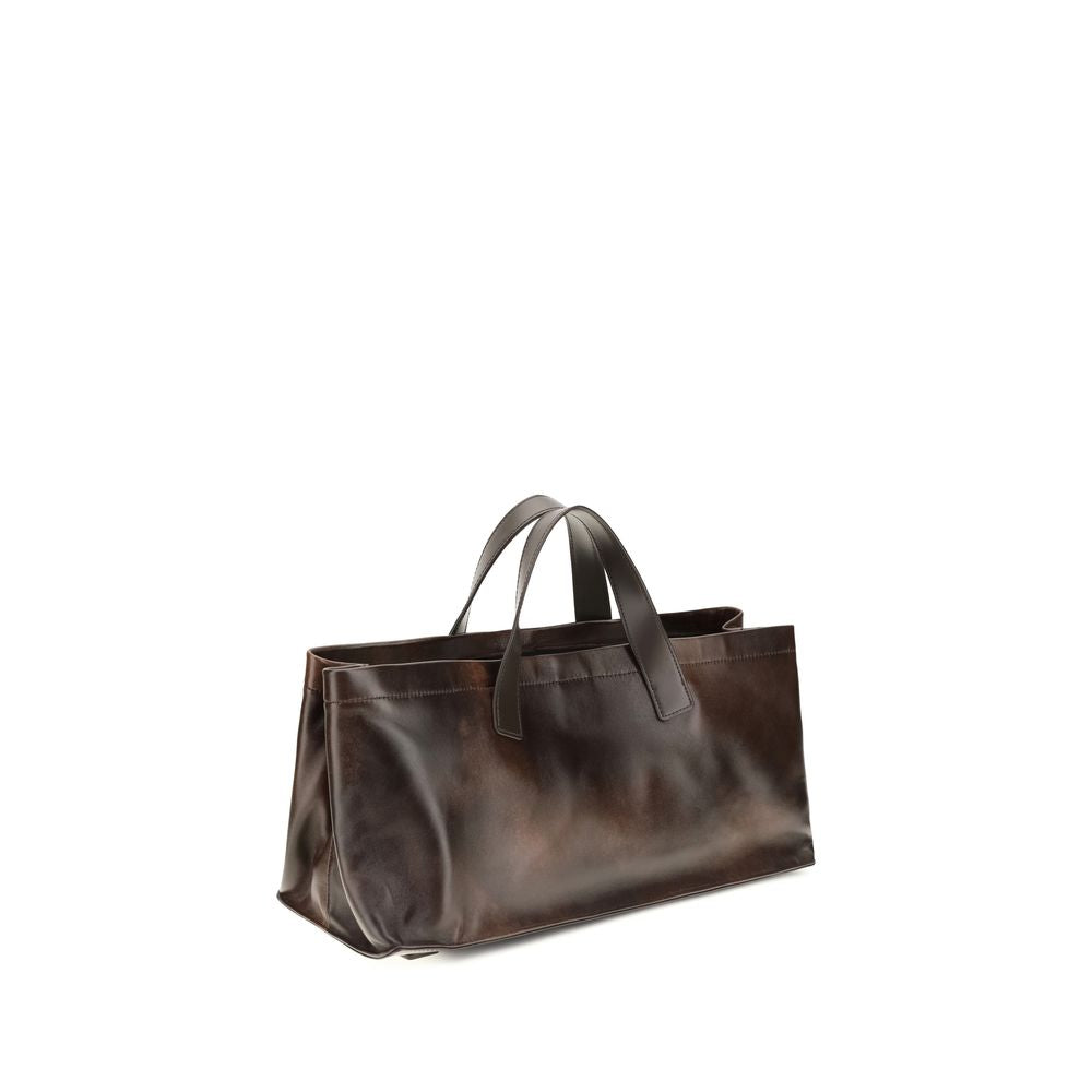 Tote Handbag by Staud for women in leather brown features a refined silhouette, showcasing a secure , organized , and versatile handle for a refined finish.