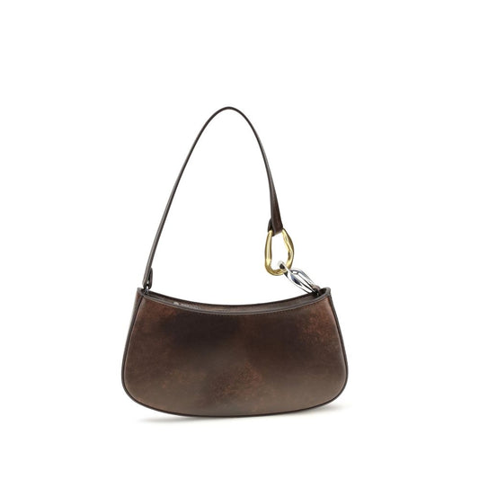 Shoulder Bag by Staud for women in bos taurus calf leather brown presents a versatile silhouette, showcasing a secure zipper and versatile with versatile shoulder-strap for a sophisticated look.