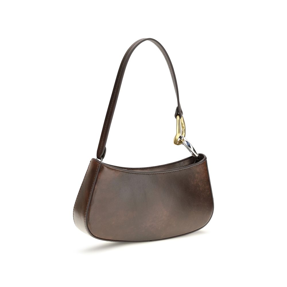 Shoulder Bag by Staud for women in bos taurus calf leather brown features an effortlessly chic silhouette with a secure zipper, ample , and versatile shoulder-strap for effortlessly chic everyday luxury.