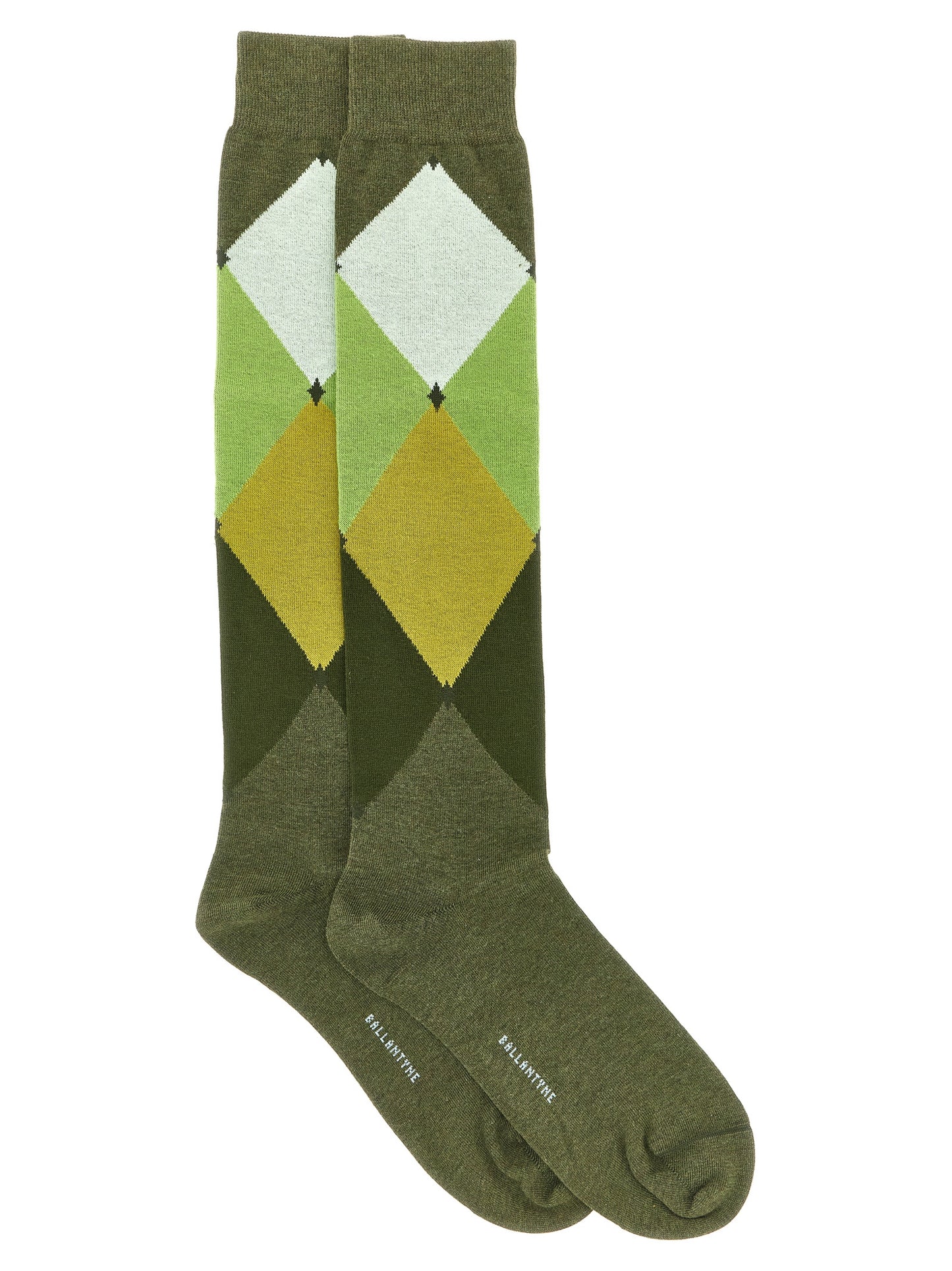 Socks by Ballantyne for men in cotton bicolour & patterned presents a perennial silhouette, artfully capturing the refined essence of the perennial Men's Cotton Socks design with a perennial finish.
