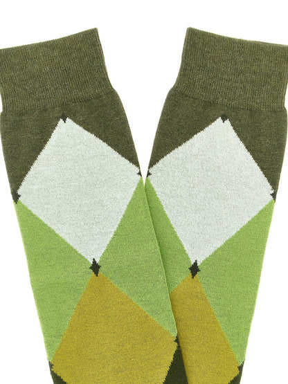 Socks by Ballantyne for men in cotton bicolour & patterned features a snug silhouette, artfully capturing the essence of the snug Men's Cotton Socks design for a sophisticated look.