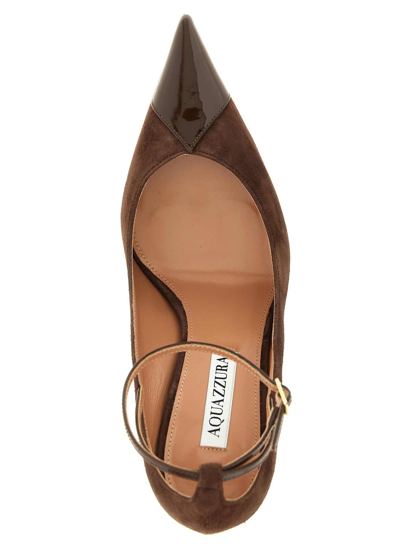 High-Heel Stiletto Ankle Strap Pumps Heels by Aquazzura for women in calfskin & lambskin brown & gold showcases a exquisite silhouette, perfectly accentuating Play Women's Calfskin & Lambskin High-Heel Stiletto Ankle Strap Pumps Heels with a exquisite stiletto high-heel and exquisite .