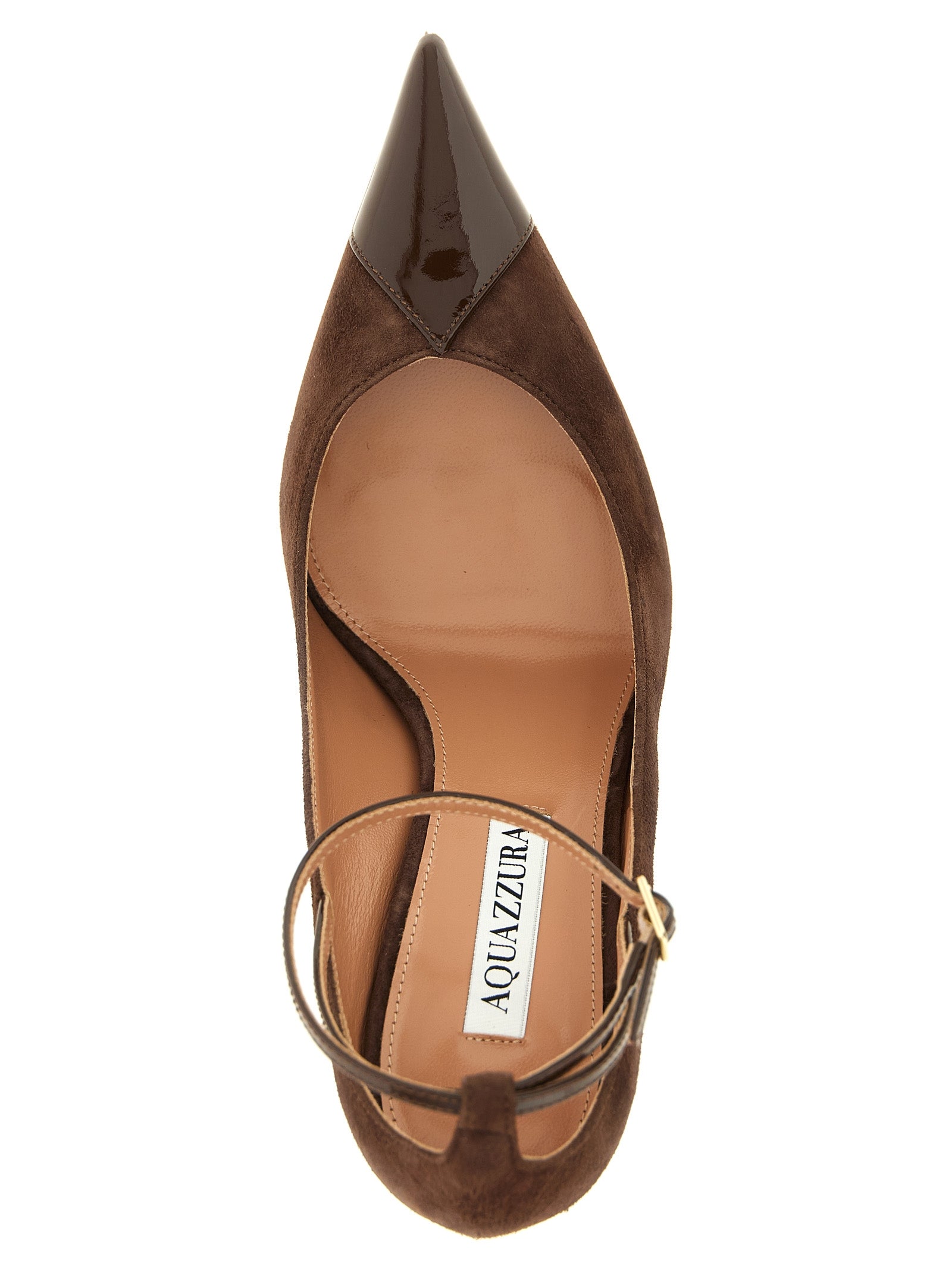 High-Heel Stiletto Ankle Strap Pumps Heels by Aquazzura for women in calfskin & lambskin brown & gold showcases a exquisite silhouette, perfectly accentuating Play Women's Calfskin & Lambskin High-Heel Stiletto Ankle Strap Pumps Heels with a exquisite stiletto high-heel and exquisite .
