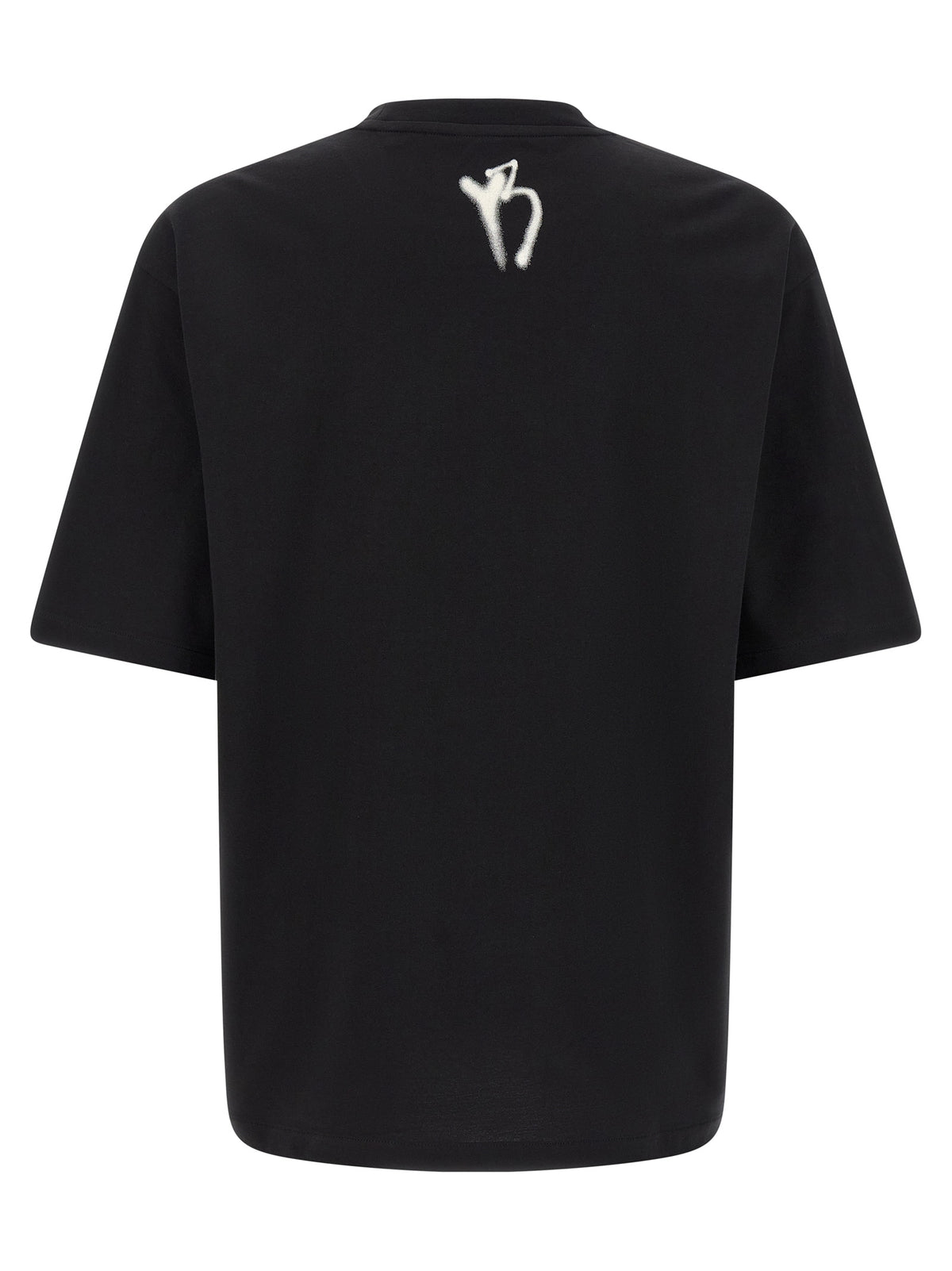 Y-3 Men's Relaxed Fit Oversized Short-Sleeve Crew Neck Cotton T-Shirt - Black Print