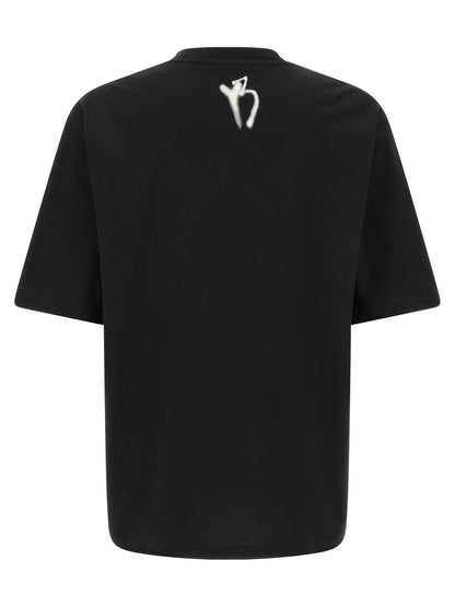 Y-3 Men's Relaxed Fit Oversized Short-Sleeve Crew Neck Cotton T-Shirt - Black Print