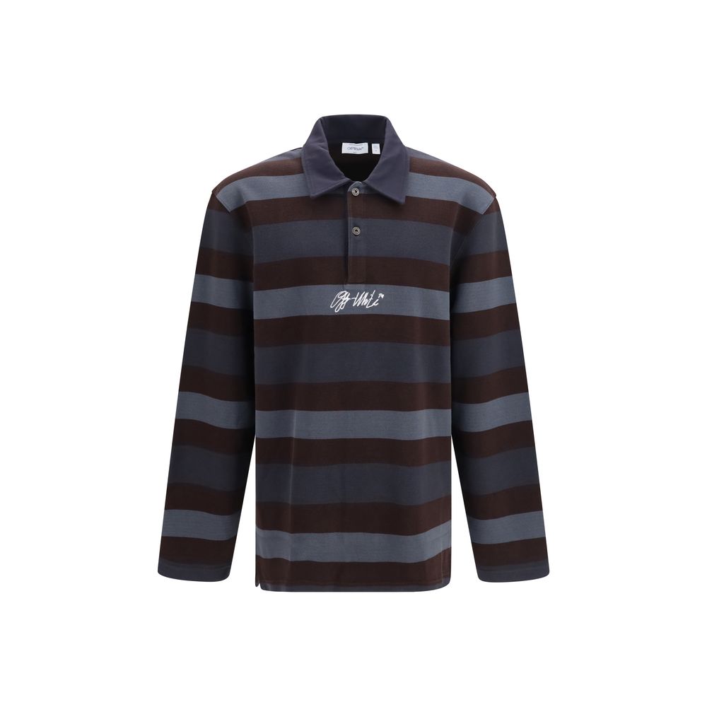 Polo Shirt by Off-White for men in cotton multicolor, white, patterned & striped presents a sleek silhouette, featuring a refined and for a sleek finish.