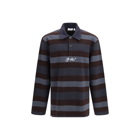 Polo Shirt by Off-White for men in cotton multicolor, white, patterned & striped presents a sleek silhouette, featuring a refined and for a sleek finish.