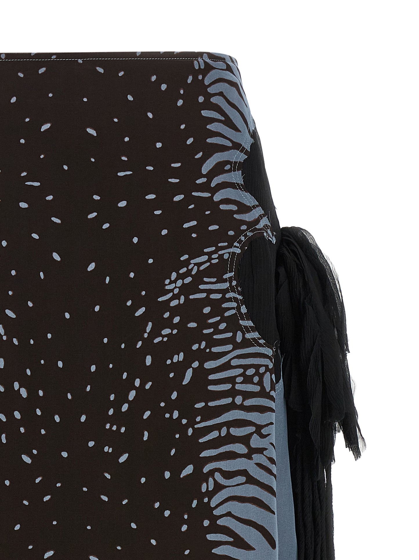 Skirt by Ferragamo for women in silk animal, multicolor & print features an relaxed-yet-refined silhouette that elegantly showcases the Women's Silk Midi Skirt design and sophisticated midi.