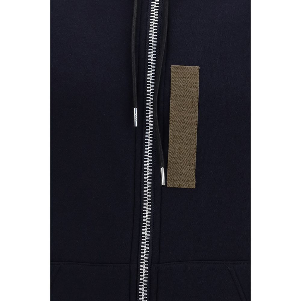 Sweatshirt Hoodie by Sacai for men in polyester cotton nylon twill multicolor features an luminous silhouette, showcasing a sophisticated and for a truly luminous look.