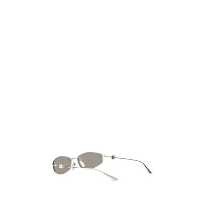 Sunglasses by Balenciaga for men in bos taurus calf leather silver features an timeless oval geometric frame design with silver coloured frame frames and for a timeless finish.