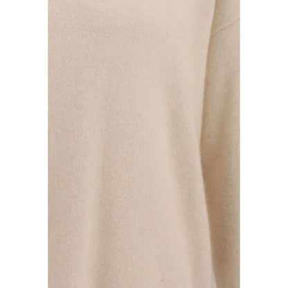 Sweatshirt by Laneus for men in polyester silk cashmere & capra leather beige features an enviable silhouette, showcasing a premium and refined for a truly enviable finish.