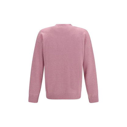 Sweatshirt by Laneus for men in polyester silk cashmere & capra leather multicolor showcases a slouchy chic silhouette, artfully detailed with a slouchy chic crew neckline and for a slouchy chic finish.