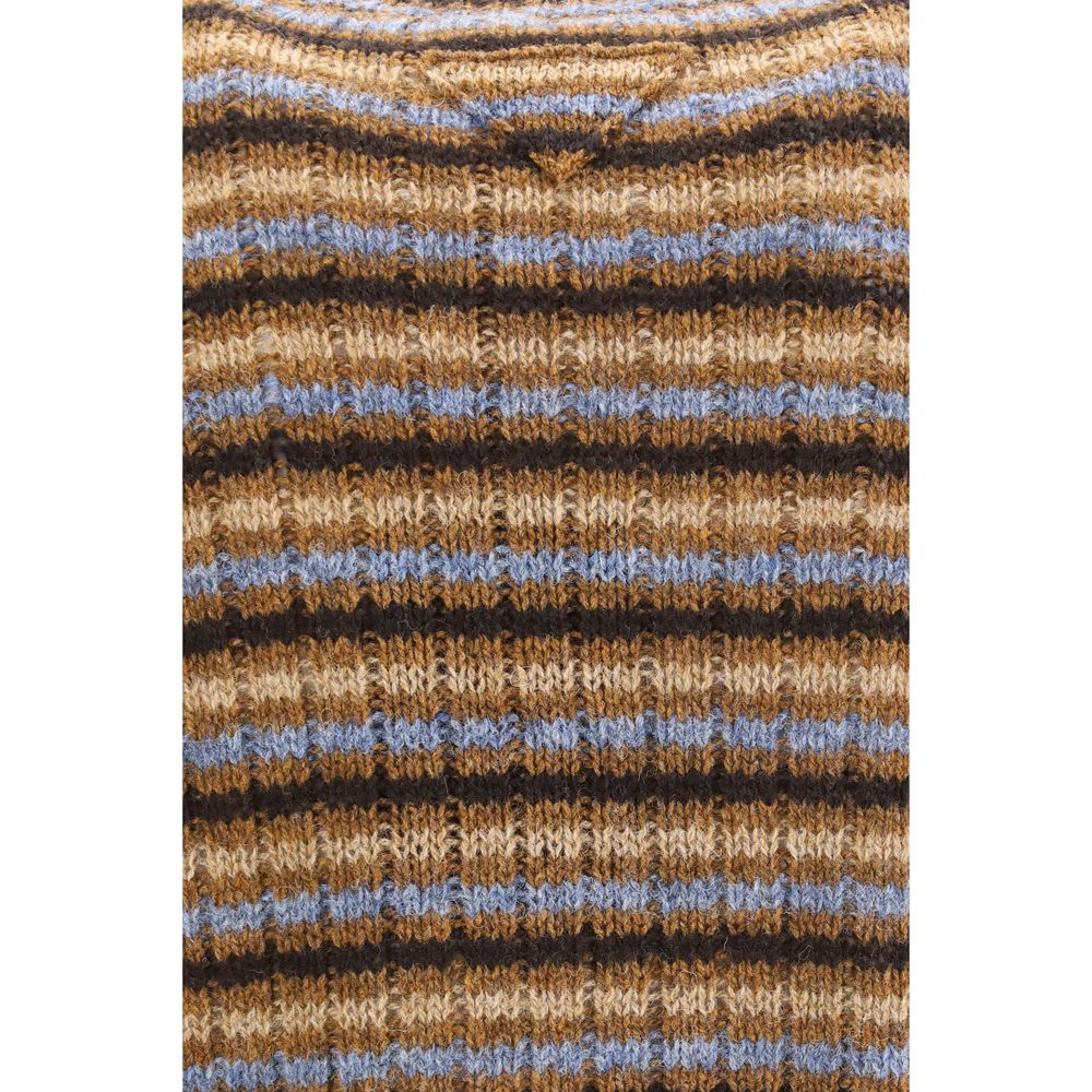 Sweatshirt by Prada for men in wool multicolor & striped features an provocated silhouette, detailed with a provocated and a refined for a sophisticated aesthetic.